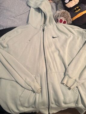 Oversized Nike Light Mint Green Zip Hoodie